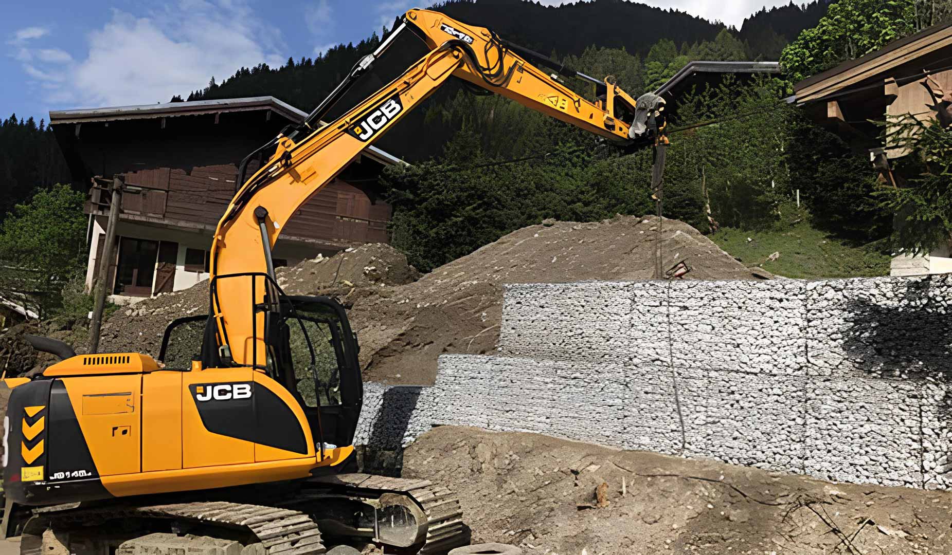 Murs de soutènement en gabion à Megève